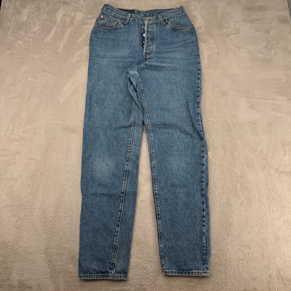 VTG 90s Levis‎ 544 Jeans Womens 26 Blue Preowned Denim Button Fly Straight Leg